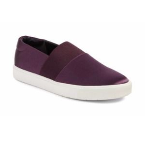 Vince Corbin Slip-On Purple Satin Sneaker | Size 7.5